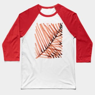 watercolor lines palm leaf 2 Baseball T-Shirt